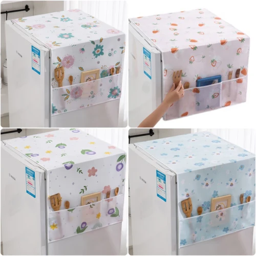 Dustproof Fridge Cover with Storage Bag Home Tool - Waterproof Refrigerator Dust Cover