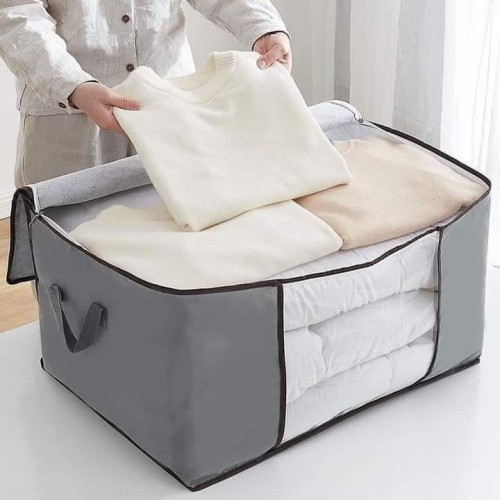Quilt Storage Bag (Gray Horizontal( ২ পিস 500 টাকা )
